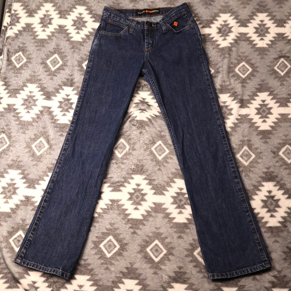 Wrangler FR Flame Resistant Dark Wash Denim Jeans FRW10DD CAT2 3x32 27x32"